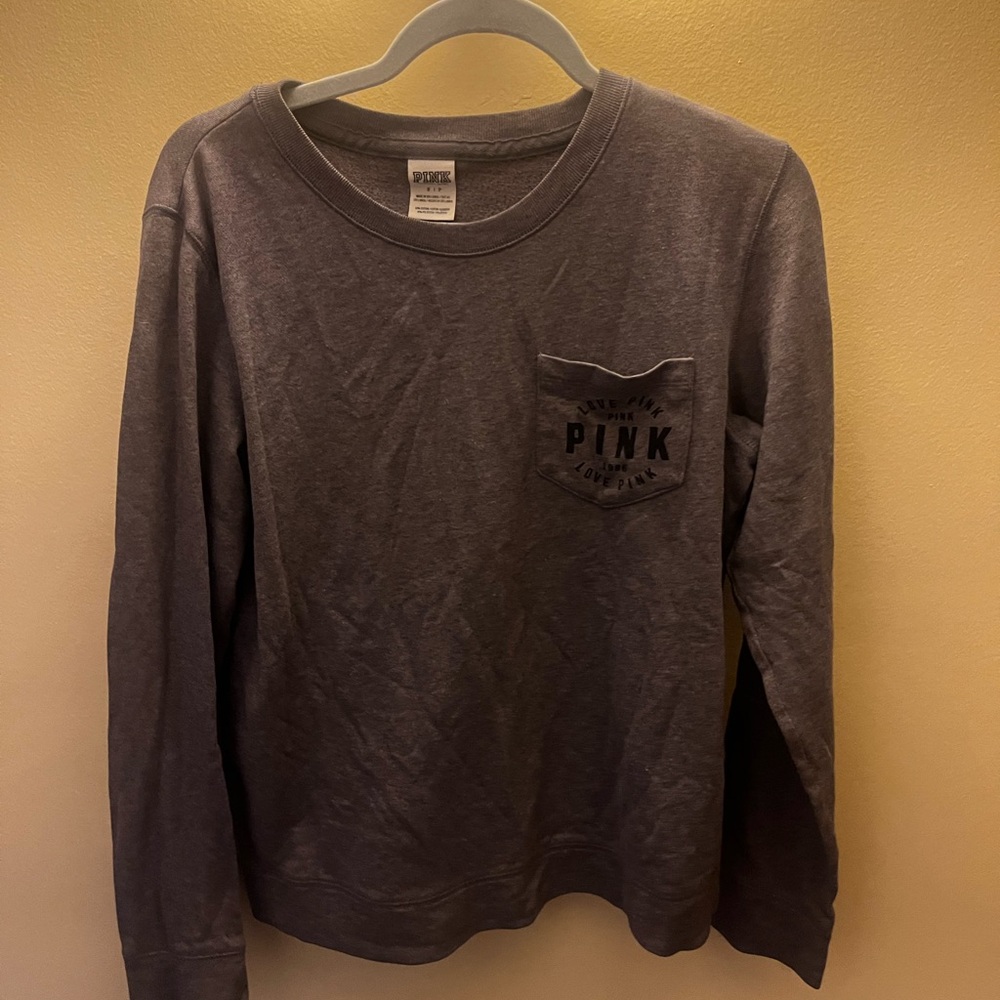 PINK Victoria's Secret Heathered Gray Top